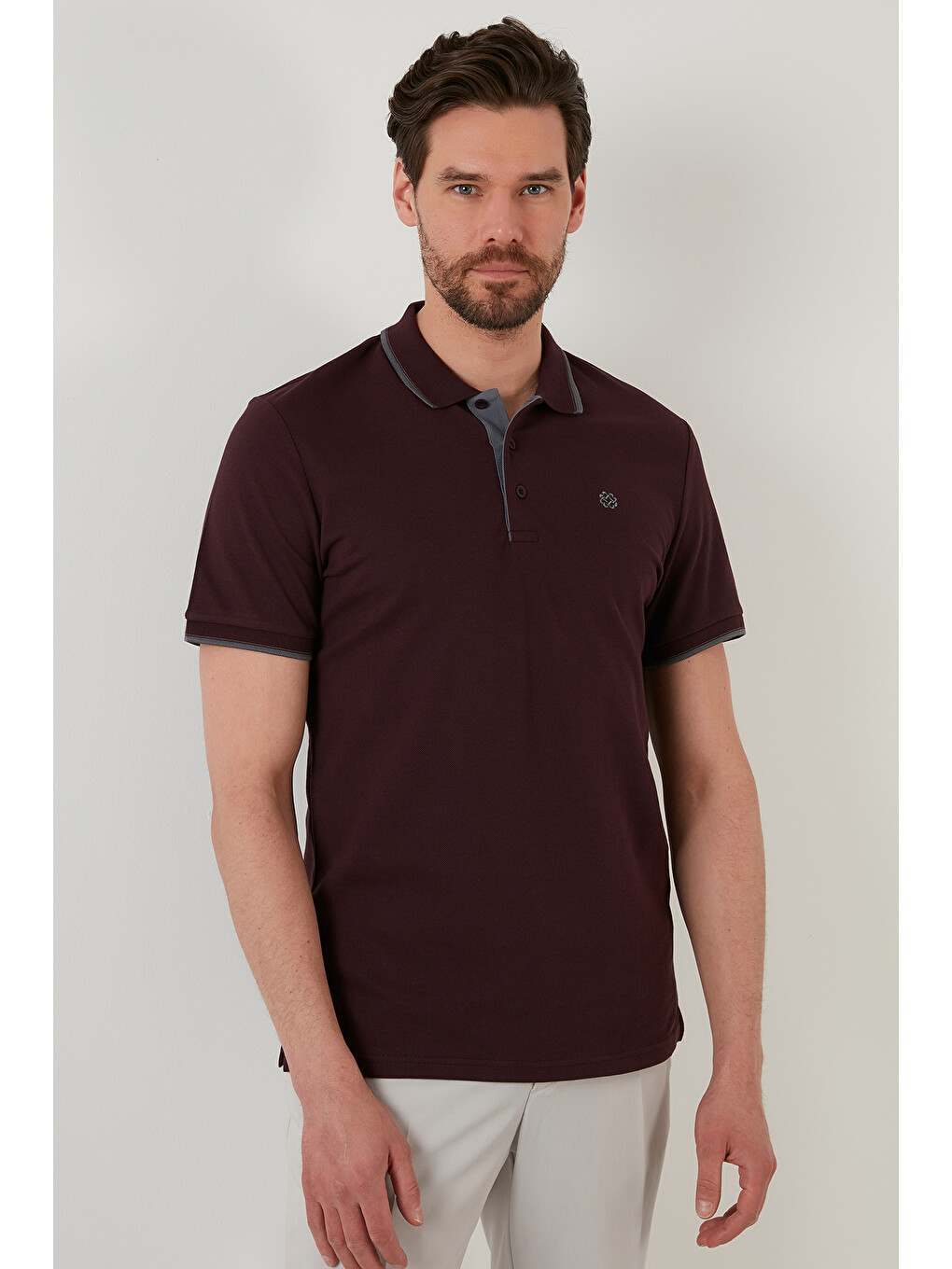 Siyah Pamuklu Regular Fit Şerit Detaylı Düğmeli Polo Yaka 5'li Paket T Shirt 5902118s5-2