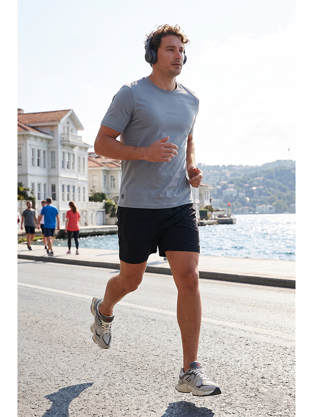 Gri Pamuklu Baskılı Regular Fit Bisiklet Yaka %100 Pamuk Tişört 59020205