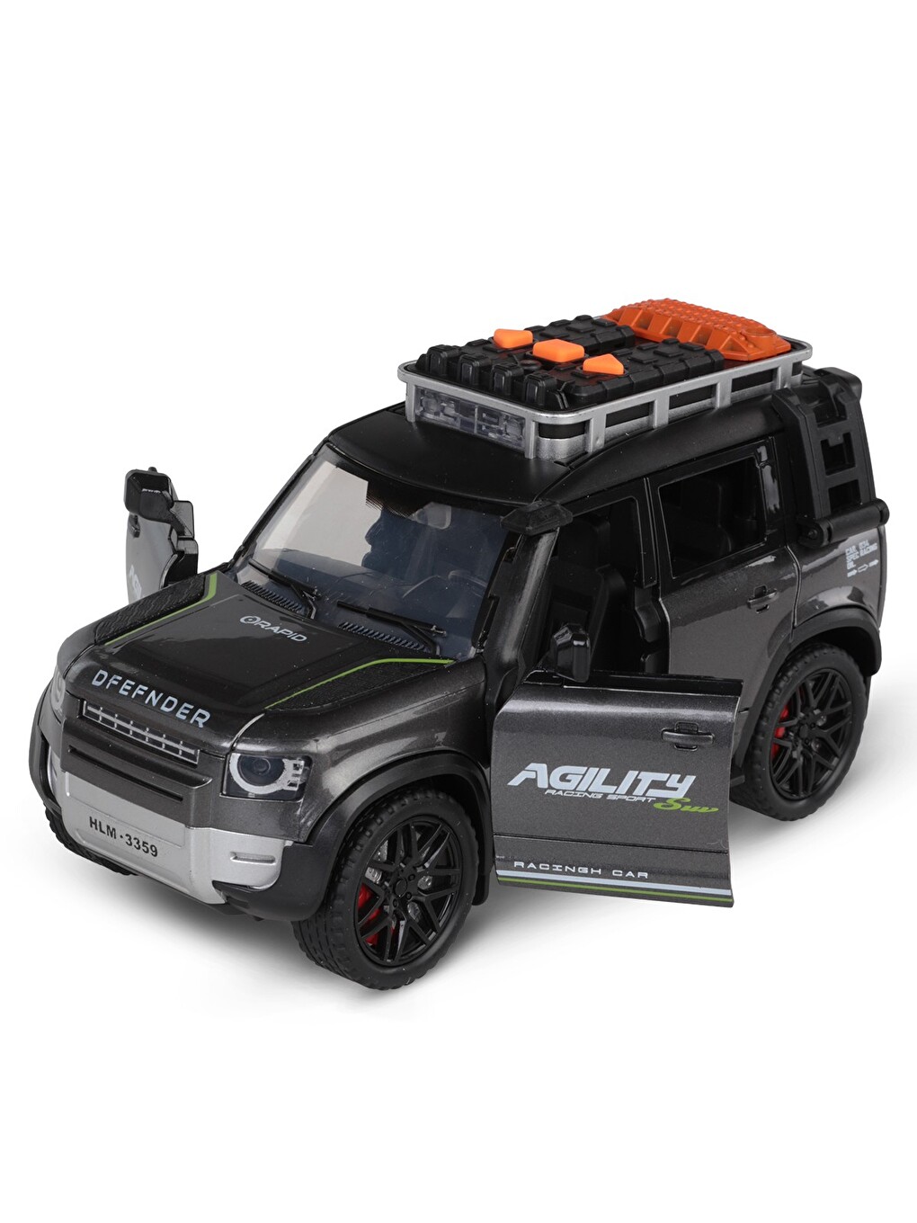 Kutulu Sürtmeli Işıklı Müzikli Off-road Lüks Araba - Gri-1