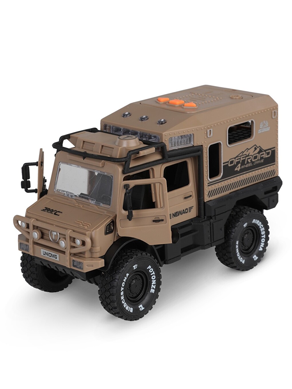 Kutulu Sürtmeli Işıklı Müzikli Off-Road Lüks Araba - Kahverengi-2