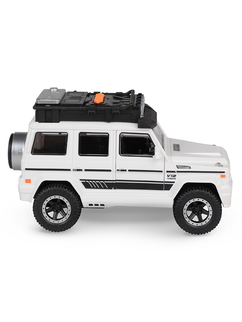 Kutulu Sürtmeli Işıklı Müzikli Off-road Lüks Araba - Beyaz-1