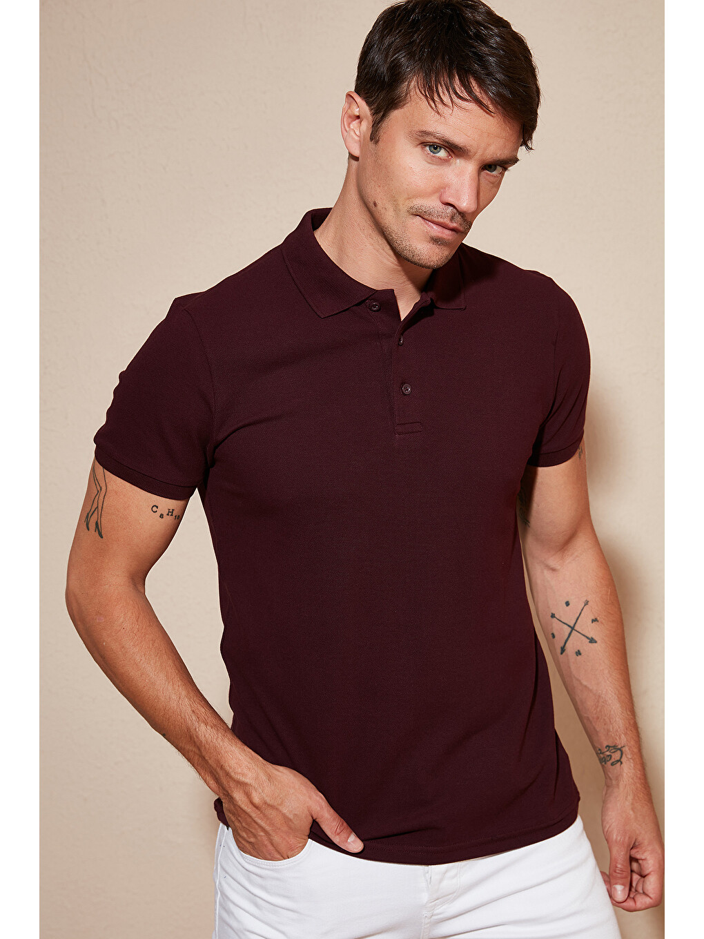 Lacivert Pamuklu Regular Fit Düğmeli Polo Yaka 3'lü Paket T Shirt 5902127s3-2