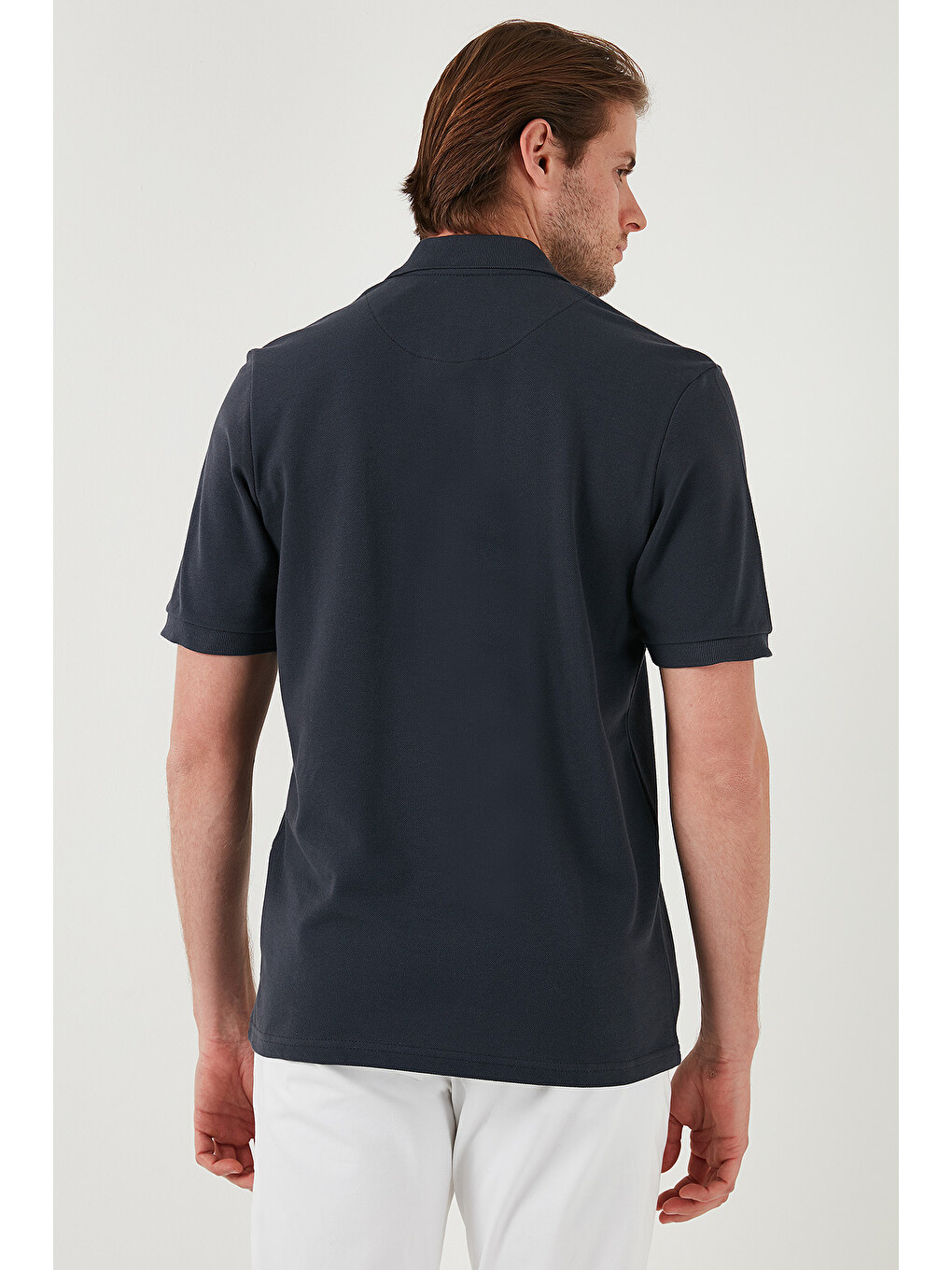 Lacivert Pamuklu Regular Fit Düğmeli Polo Yaka 3'lü Paket T Shirt 5902127s3-4