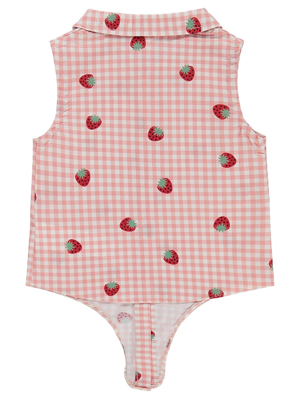 Baby Puanlı Çizgli Empirme 6-18 Ay Gömlek - Pembe-2