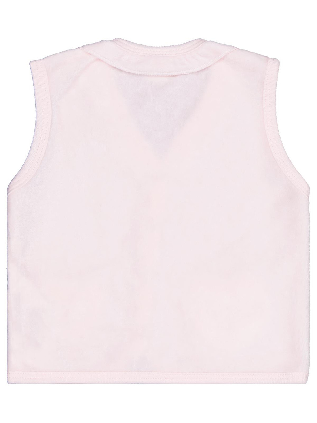 Baby Cep Fiyonklu Yaka Fırfırlı 6-18 Ay Yelek - Pembe 9-12 Ay-1