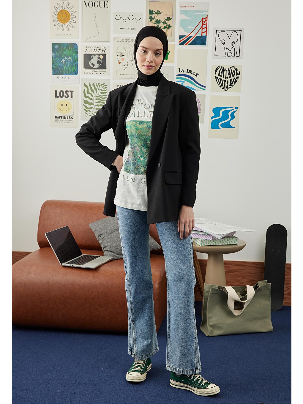 Athletic Hijab Siyah-1