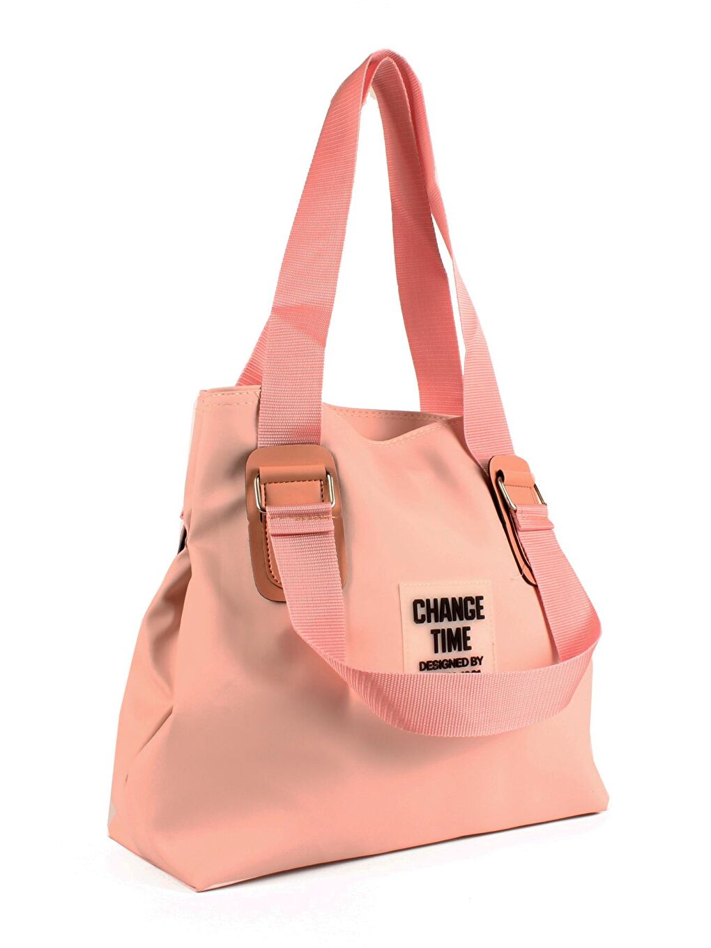 Pembe Kadın Büyük Boy Çift Askılı Su Geçirmez Okul & Shopper Çanta (1559)