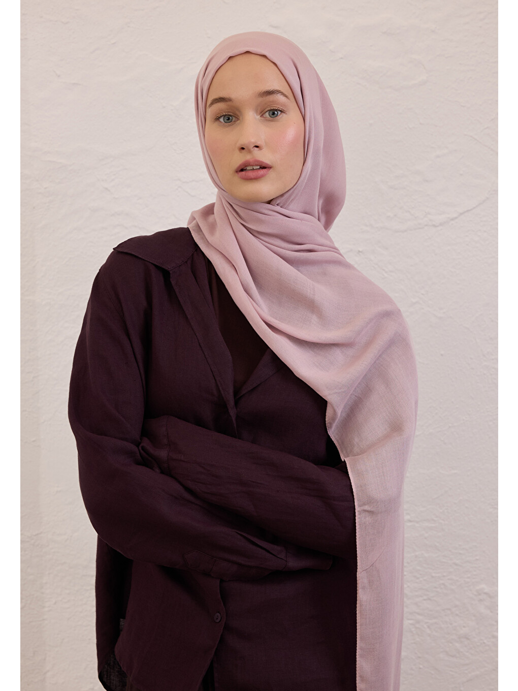 Mor Soft Viskon Şal Menekşe-2