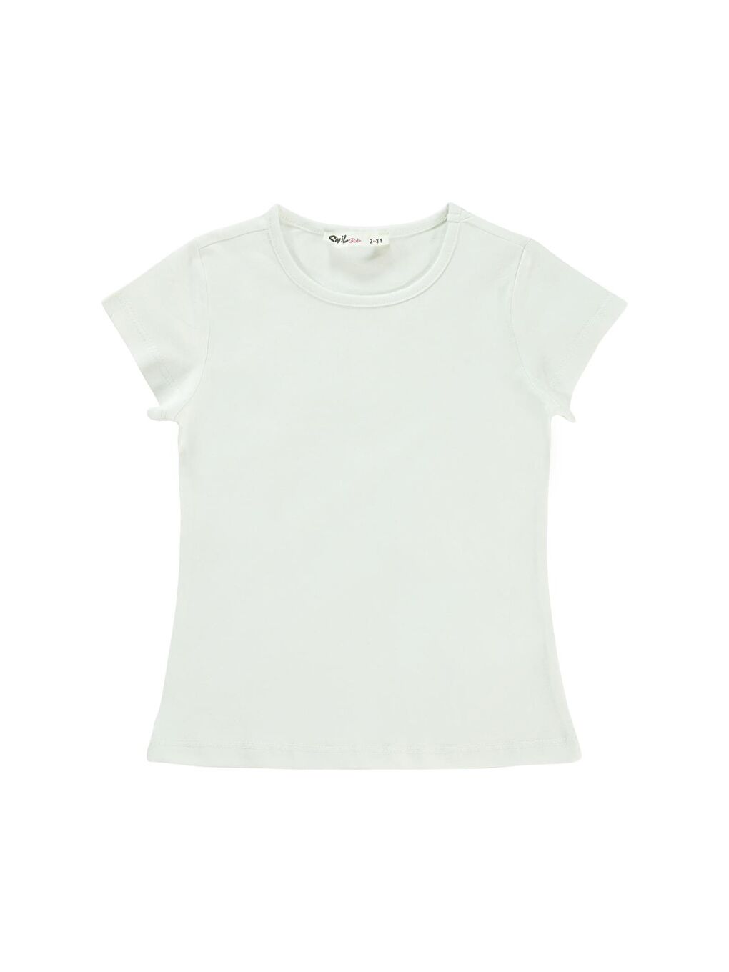 Ekru Girls Basic 2-5 Yaş Tişört-3