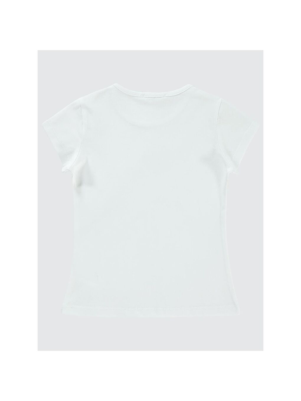 Girls Basic 2-5 Yaş Tişört - Beyaz 5-6 Yaş-5
