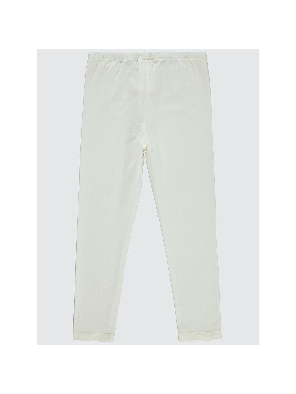 Girls Basic 6-9 Yaş Tayt - Ekru 6-7 Yaş-5