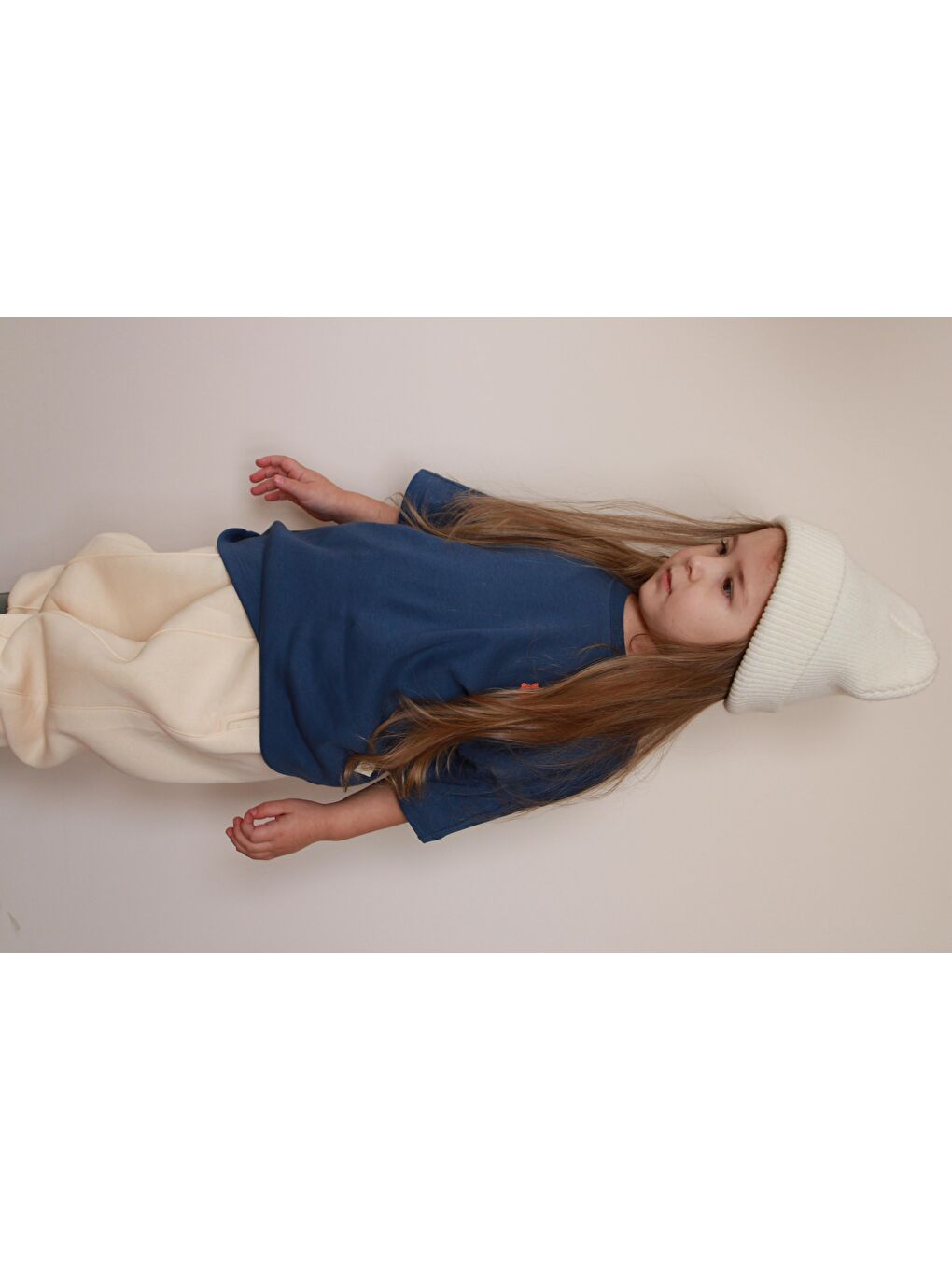 İndigo Yengeç Nakışlı Oversize T-Shirt-2