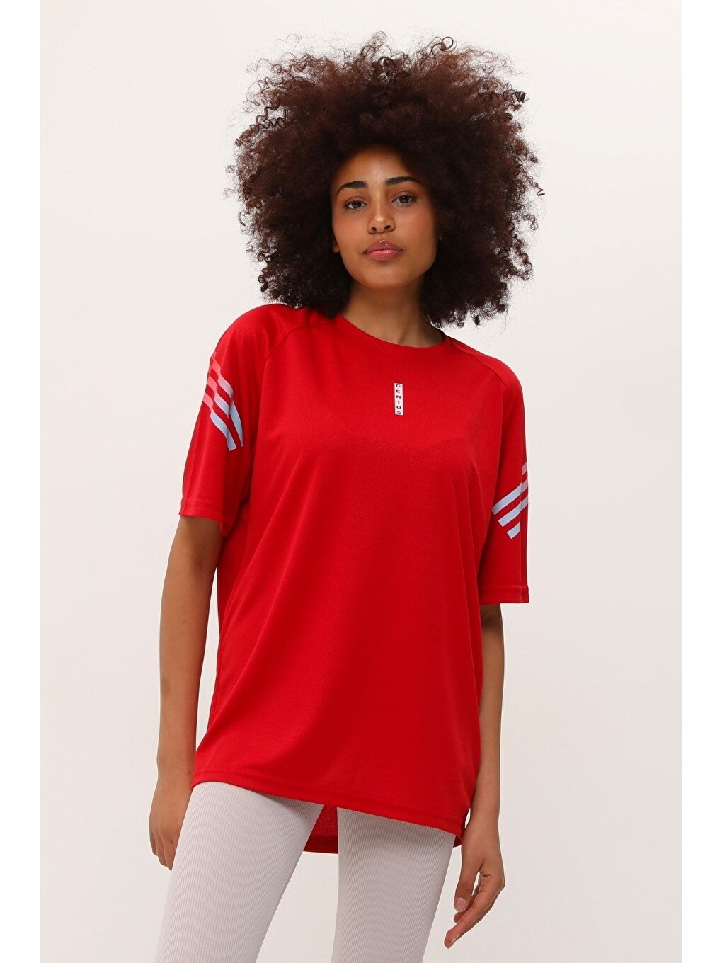 Kırmızı Store Kadın Spor Tişört Baskılı Fitness, Antrenman Fit