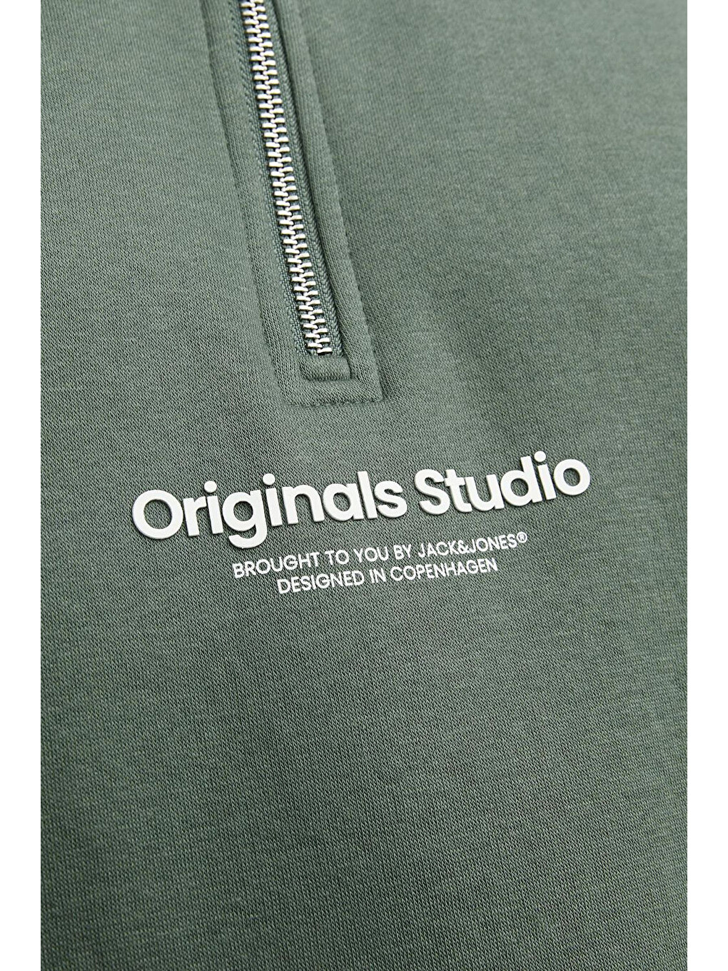 Yeşil Originals Jorvesterbro Yarım Fermuarlı Relaxed Fit Erkek Sweat 12241777-3
