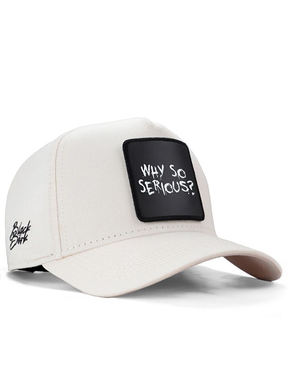 BlackBörk Açık Bej V1 Baseball Why So Serious - 1 Logolu Unisex Bej Şapka (Cap)