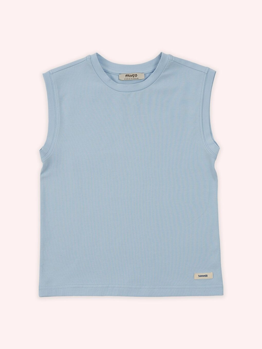 Erkek Çocuk Etiket Detaylı Atlet Mavi