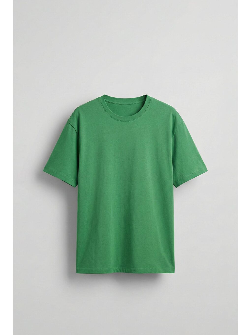 Erkek Oversize Basic T-Shirt Yeşil