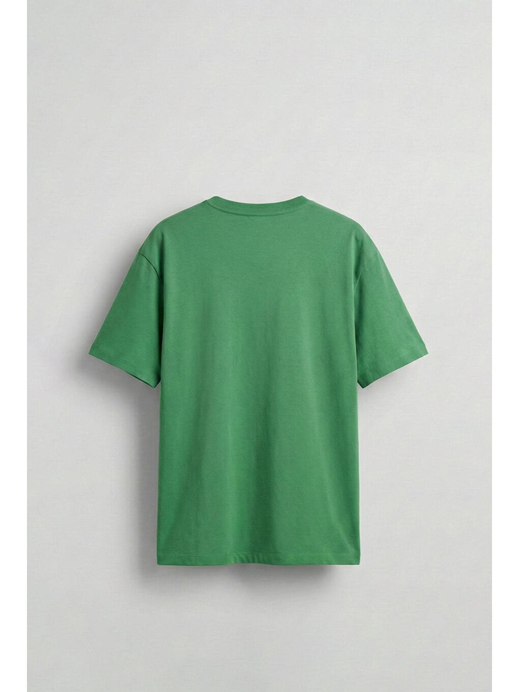 Erkek Oversize Basic T-Shirt Yeşil-1