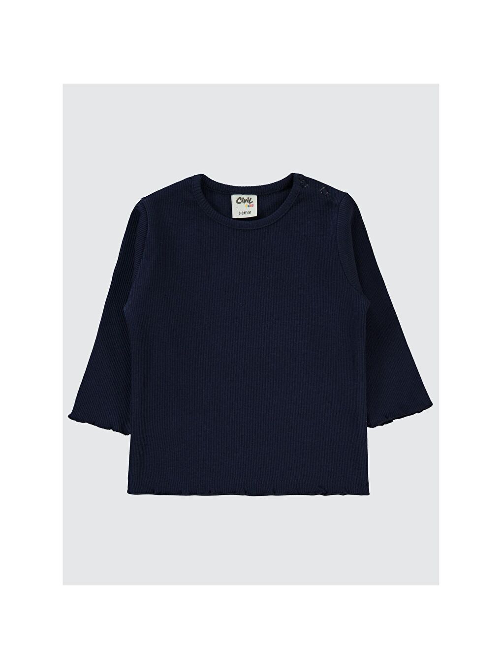 Baby Kol Ucu Detaylı 6-18 Ay Sweatshirt - Lacivert-2
