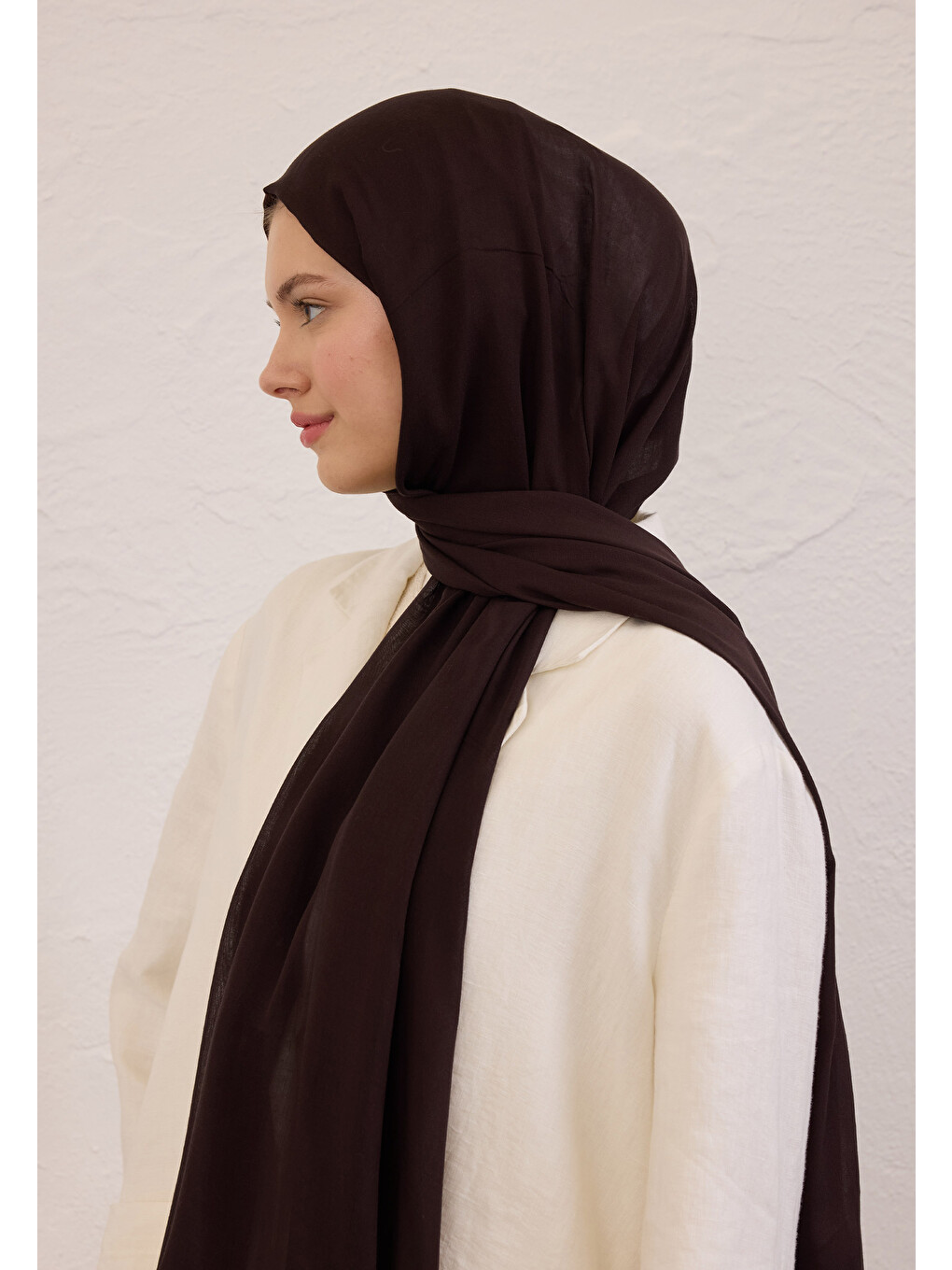 Mor Soft Viskon Şal Acı Patlıcan-2