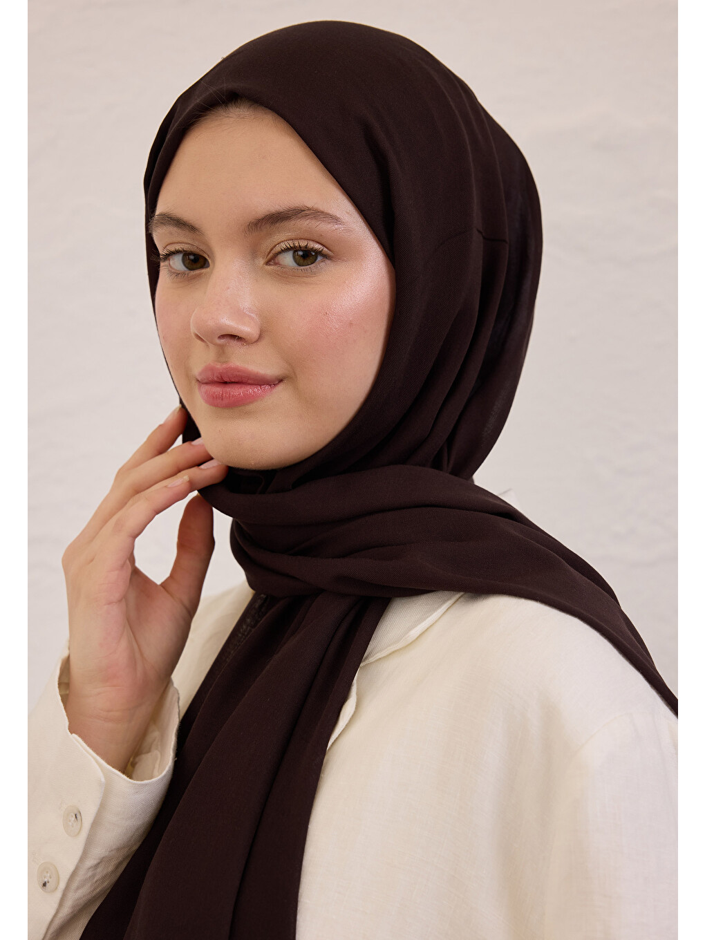 Mor Soft Viskon Şal Acı Patlıcan-3
