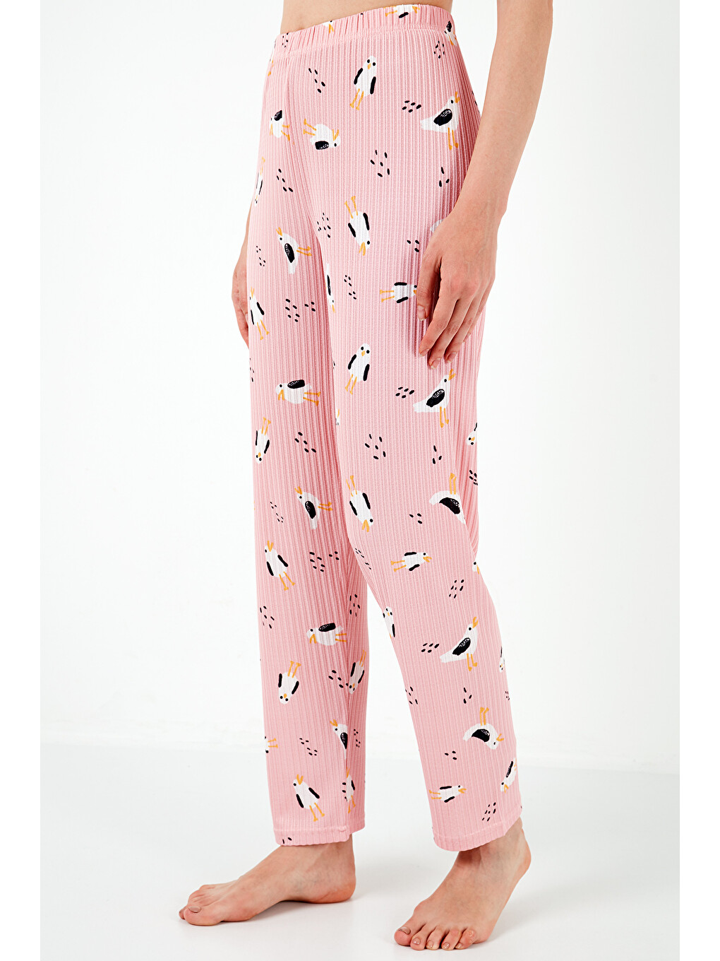 Pembe Regular Fit Gömlek Yaka Kısa Kollu Pijama Takımı 65740102-3