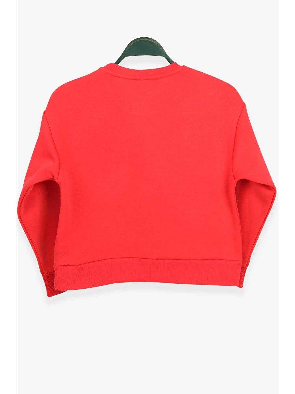 Kırmızı Kız Çocuk Sweatshirt Baskılı Narçiçeği (9 Yaş)-5