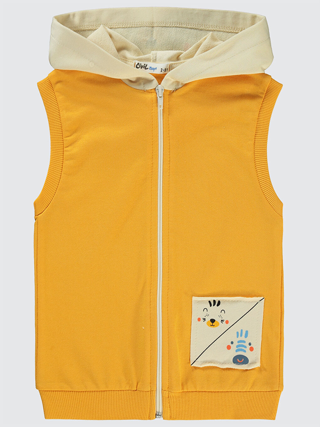 Kahverengi Boys Erkek Çocuk Yelek 2-5 Yaş Hardal