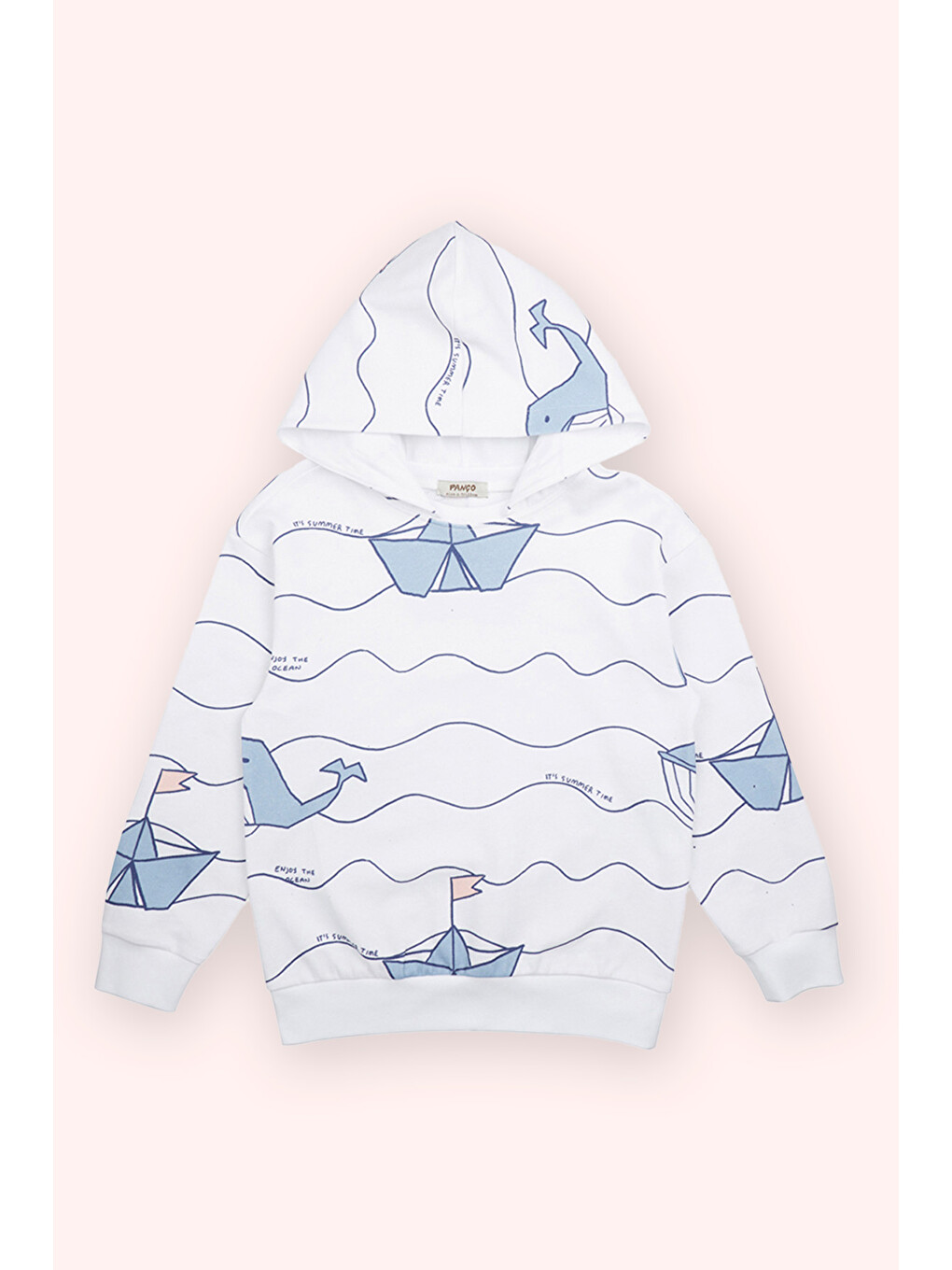 Erkek Çocuk Baskılı Beyaz Sweatshirt