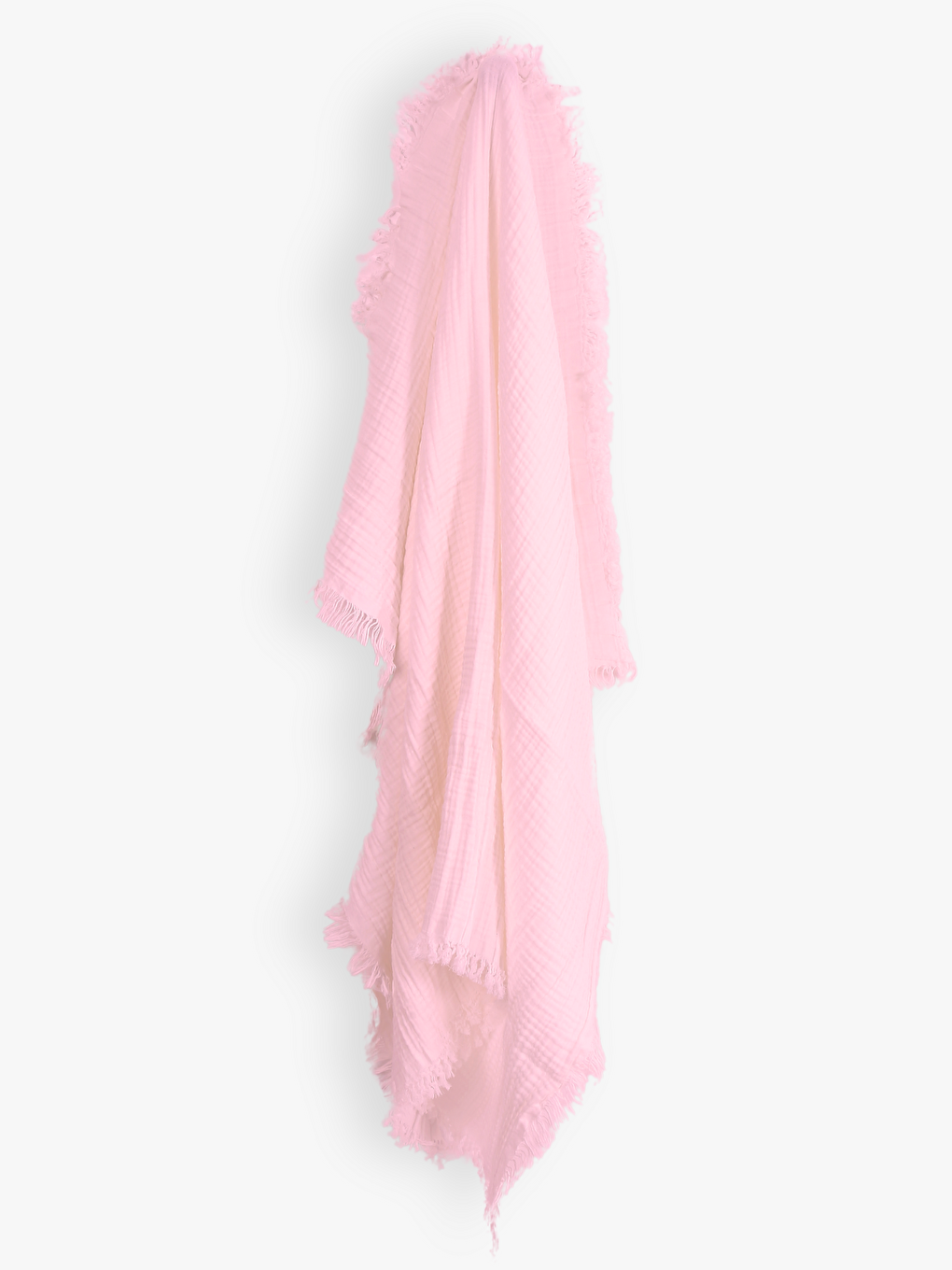 Pembe Pamuklu Müslin Bebek Battaniyesi 100x120 Cm-1