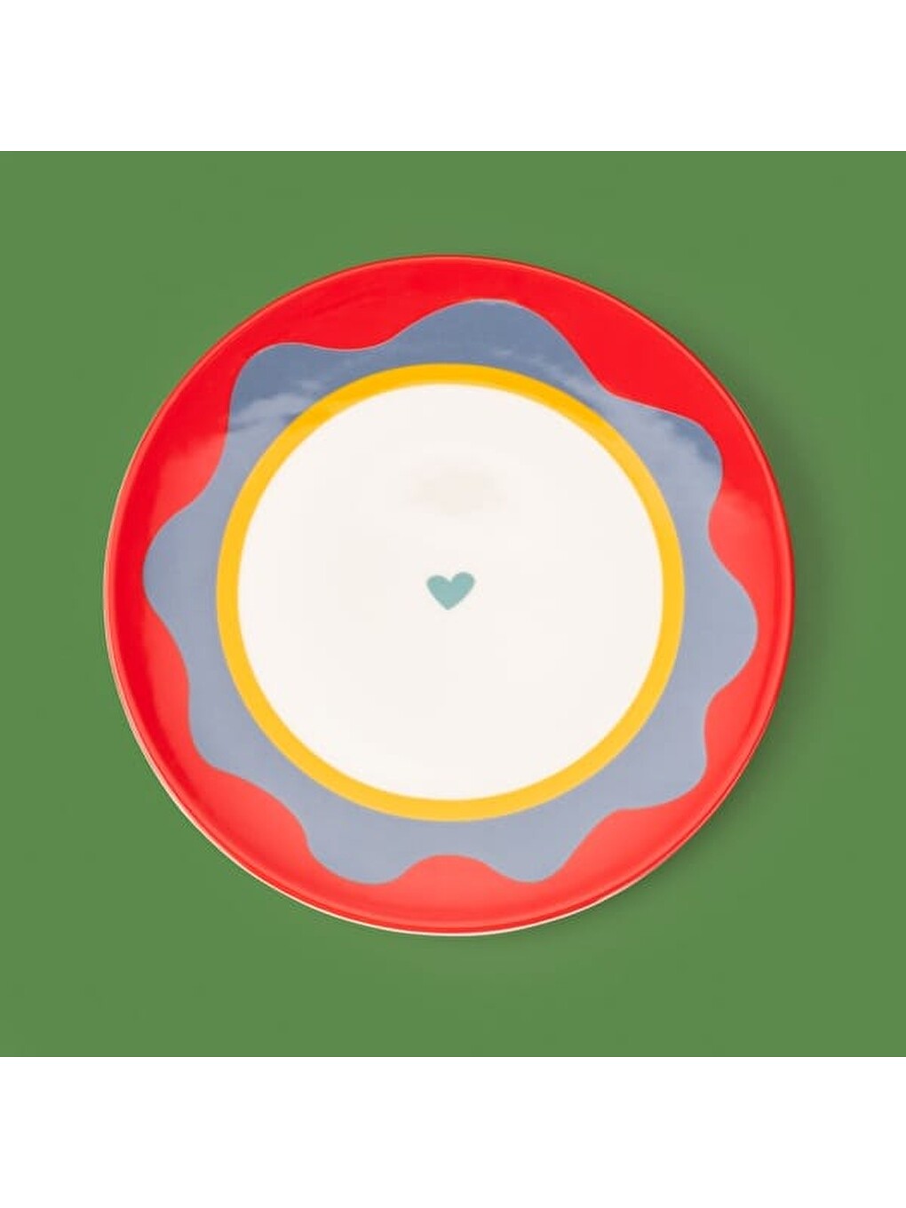 Kitchen Granny Servis Tabağı - Kırmızı / Yeşil - 25 cm-3