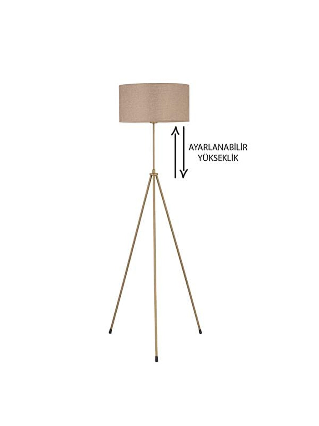 Piramit Metal Lambader - Antik Ayak / Sütlü Kahverengi Başlık-2