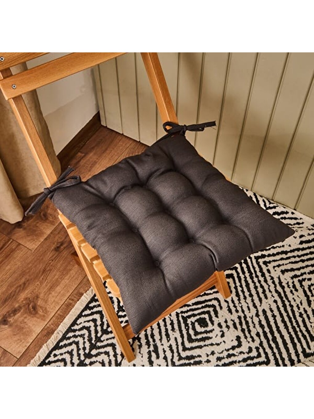 Soft Traum Sandalye Minderi - Antrasit - 40x40 cm-1
