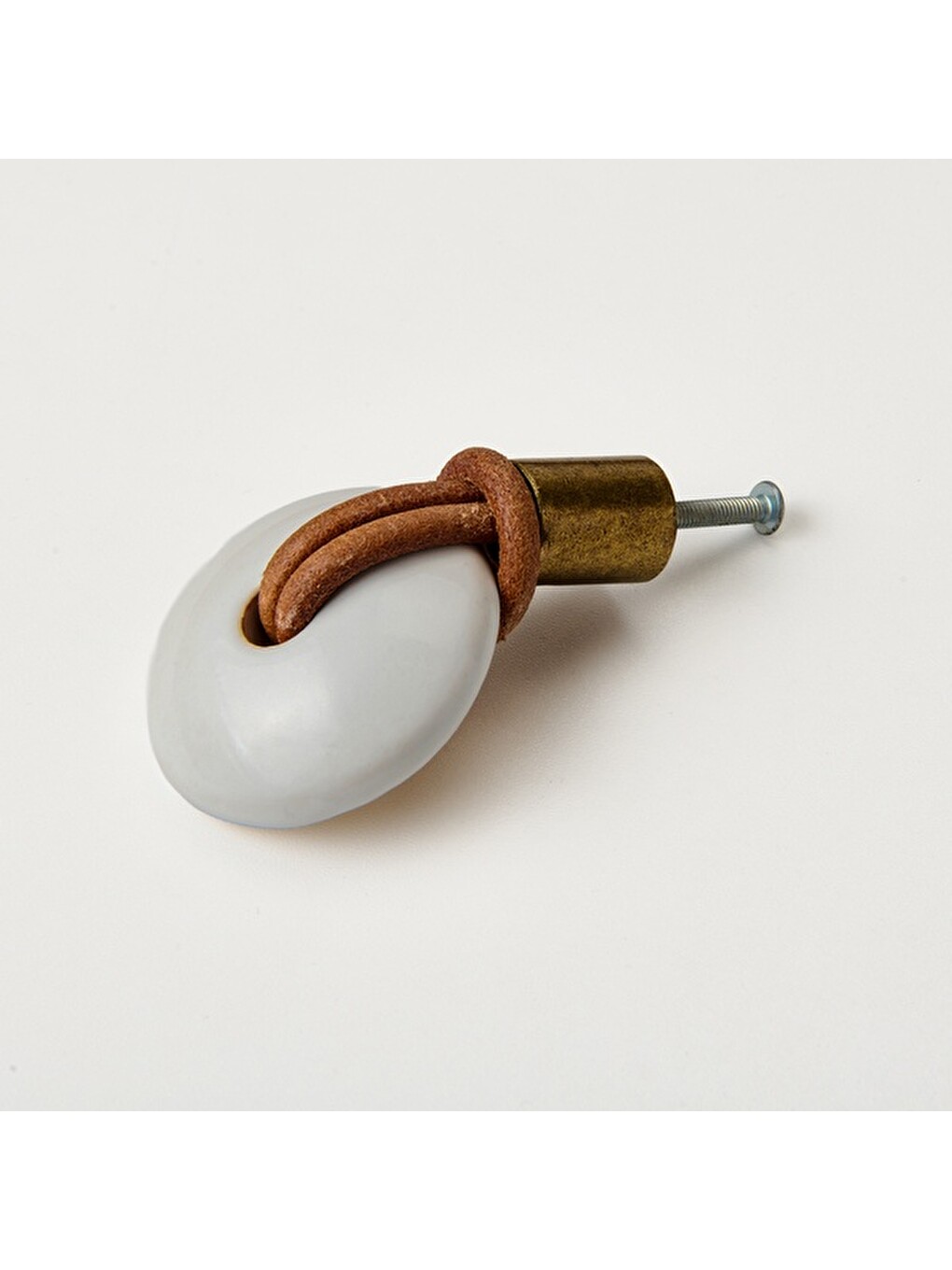 Bohem Sarkaç Düğme Kulp - Beyaz / Antik-5