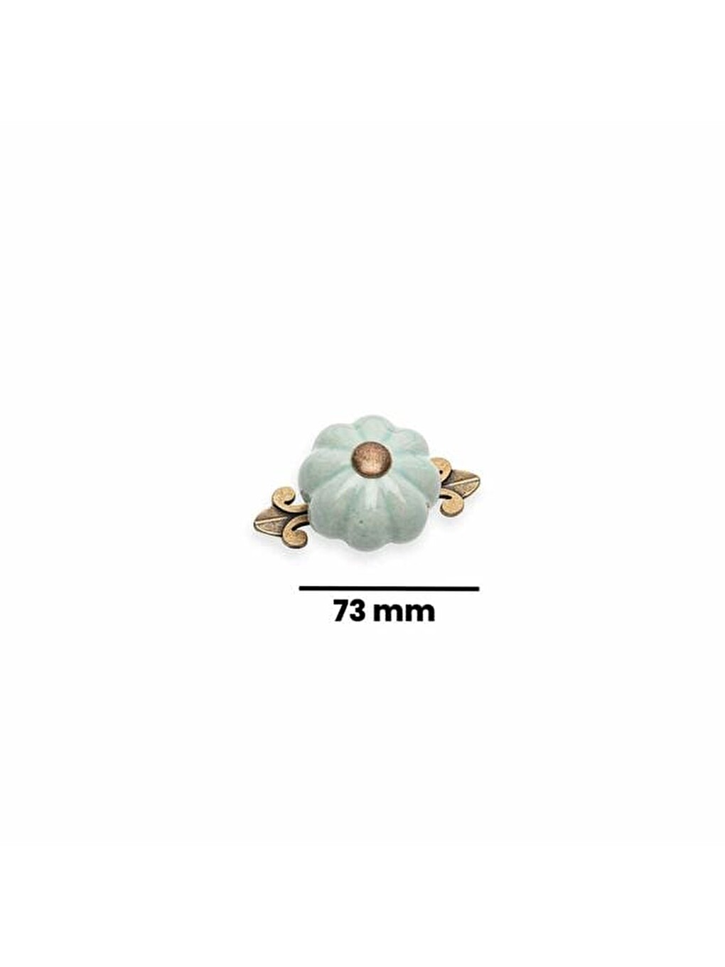 Büyük Kavuk Düğme Kulp - Turkuaz / Antik-1