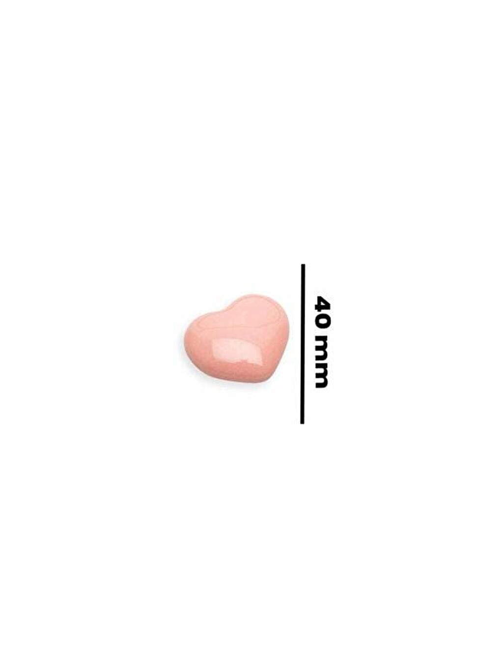 Büyük Kalp Düğme Kulp - Pembe-1