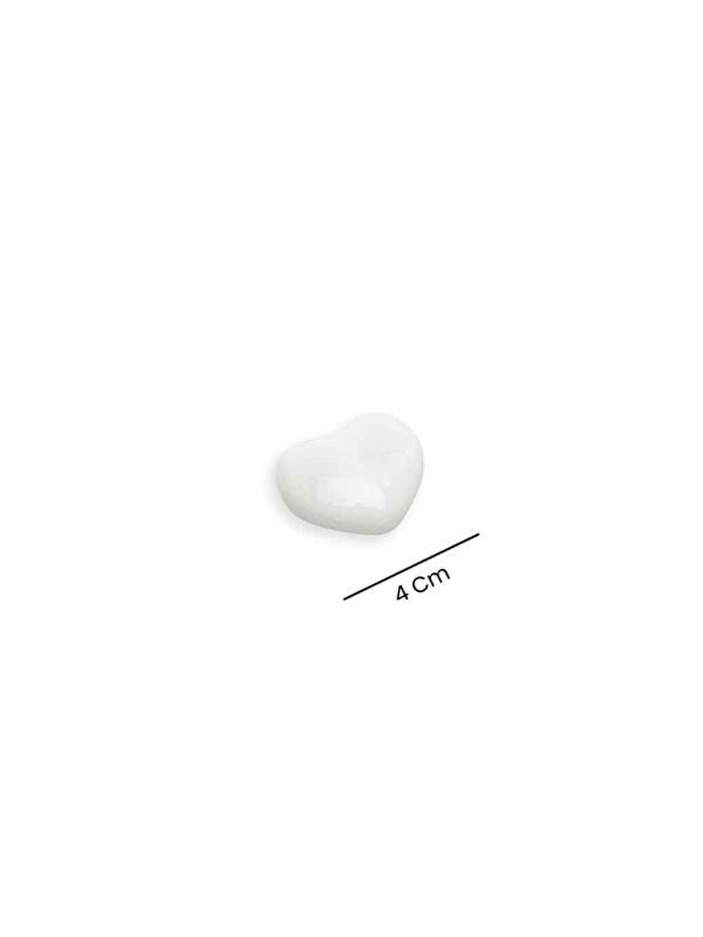 Büyük Kalp Düğme Kulp - Beyaz-1