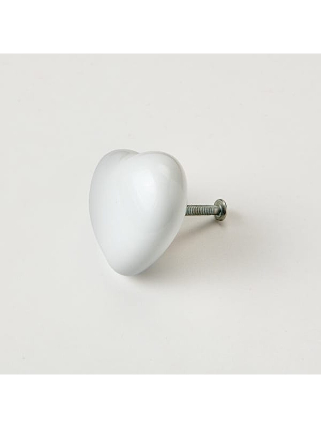 Büyük Kalp Düğme Kulp - Beyaz-2