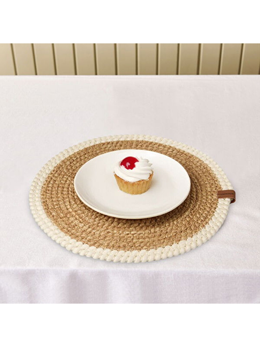 Soft Ruby Amerikan Servis - Bej - 33x33 Cm-5