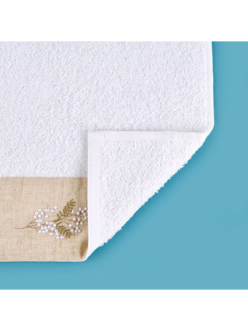 Soft French Cottage Ruva El Havlusu - Ekru - 30x50 cm-4