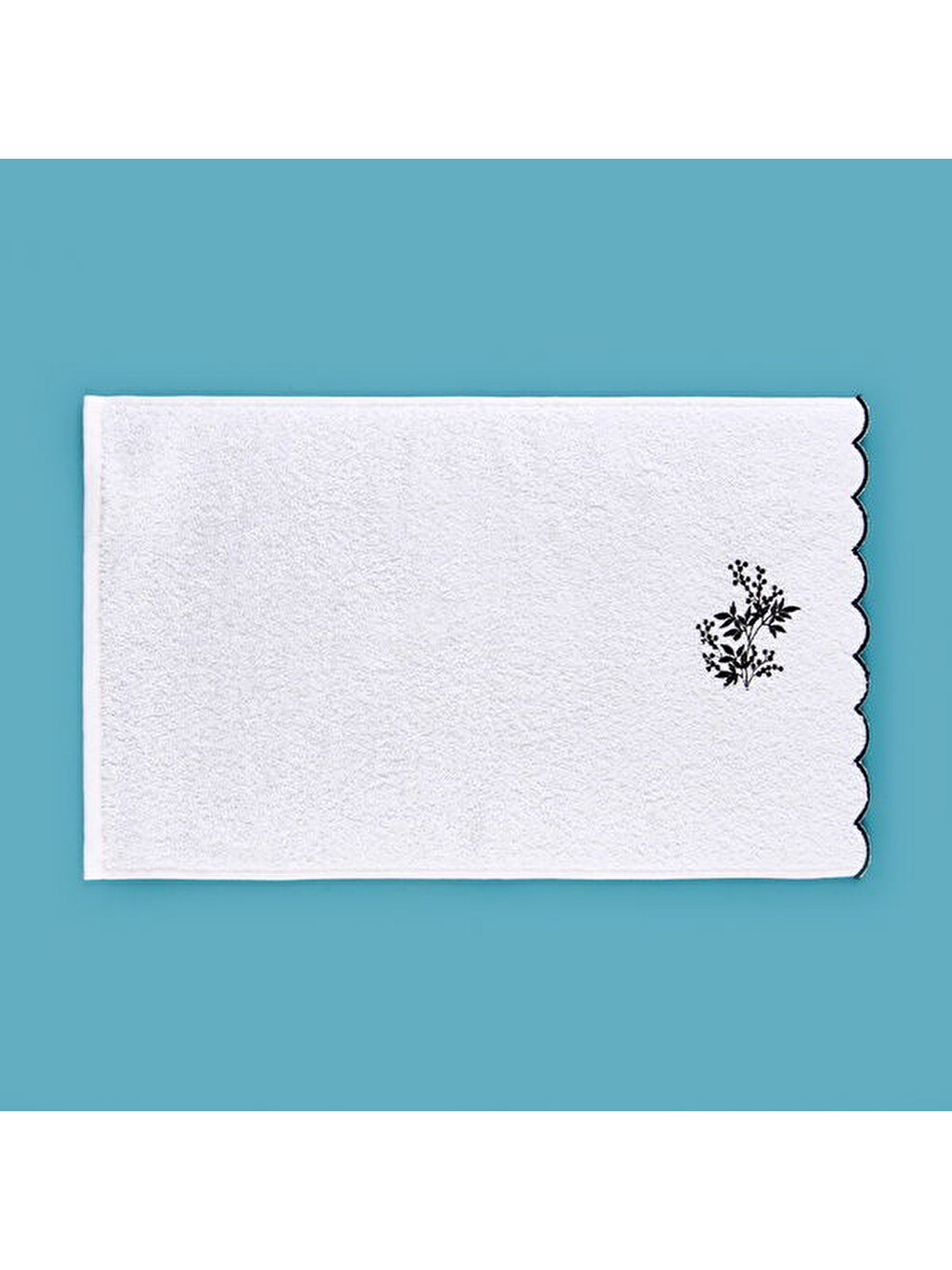 Lila Soft French Cottage Onda El Havlusu - Ekru / Siyah - 30x50 cm-4