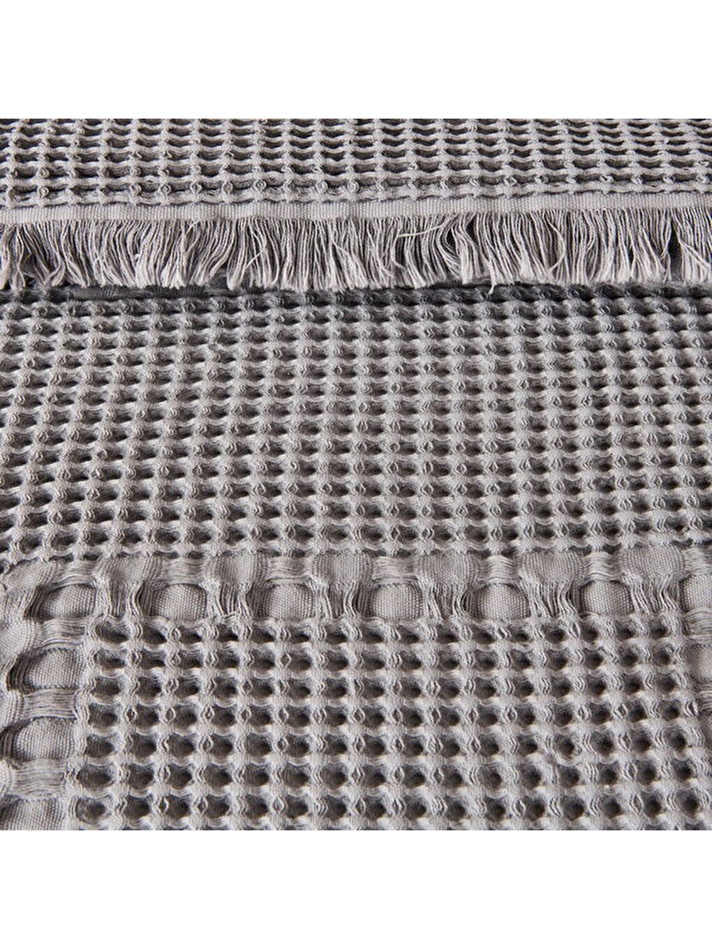 Soft Nako Çift Kişilik Yatak Örtüsü - Gri - 220x240 Cm-3