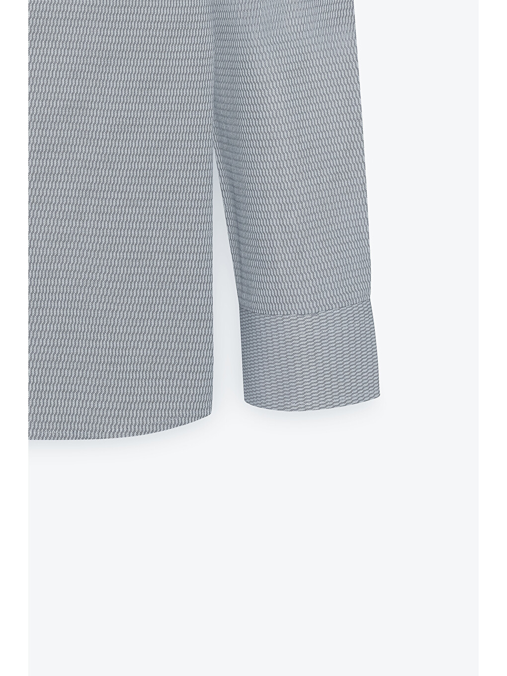 Erkek Gri Slim Fit Dar Kesim Klasik Yaka Pamuklu Armürlü Gömlek-8