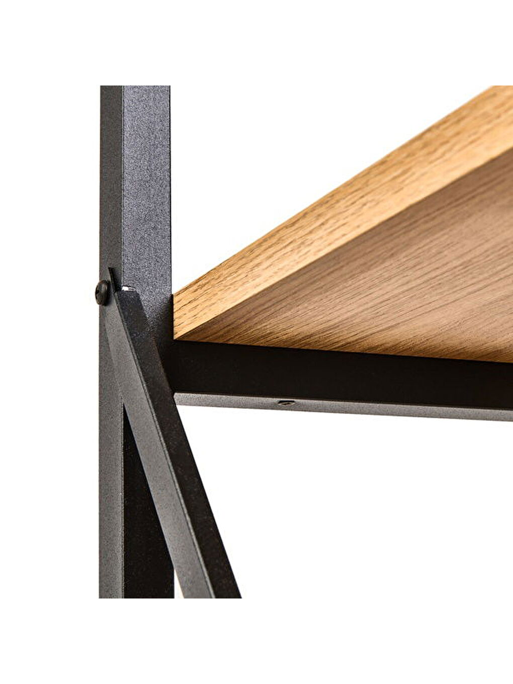 Kahverengi Athena 5 Raflı Geniş Metal Kitaplık - Sepet-5