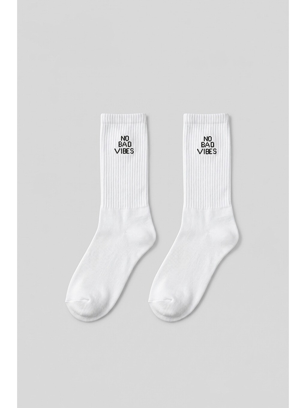 Erkek No Bad Vibes Uzun Kolej Tenis Çorap Siyah