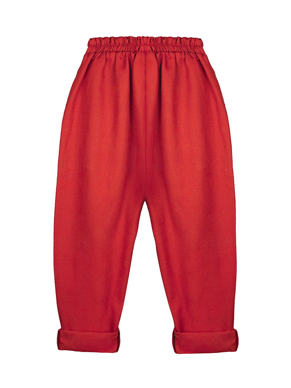 2'li Paket %100 Pamuk Gabardin Carrot Pantolon ( Kırmızı&siyah )-4