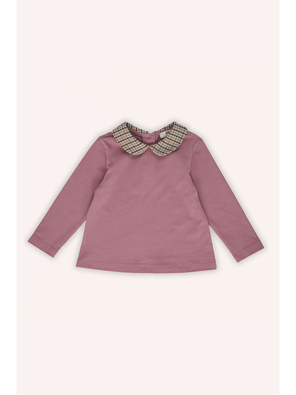 Pembe Kız Bebek Bebe Yakalı Gül Kurusu Tişört