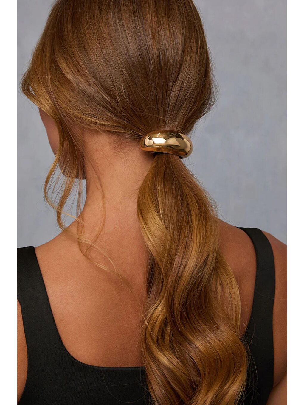 Sarı Kubbe Metal At Kuyruğu Tokası-2