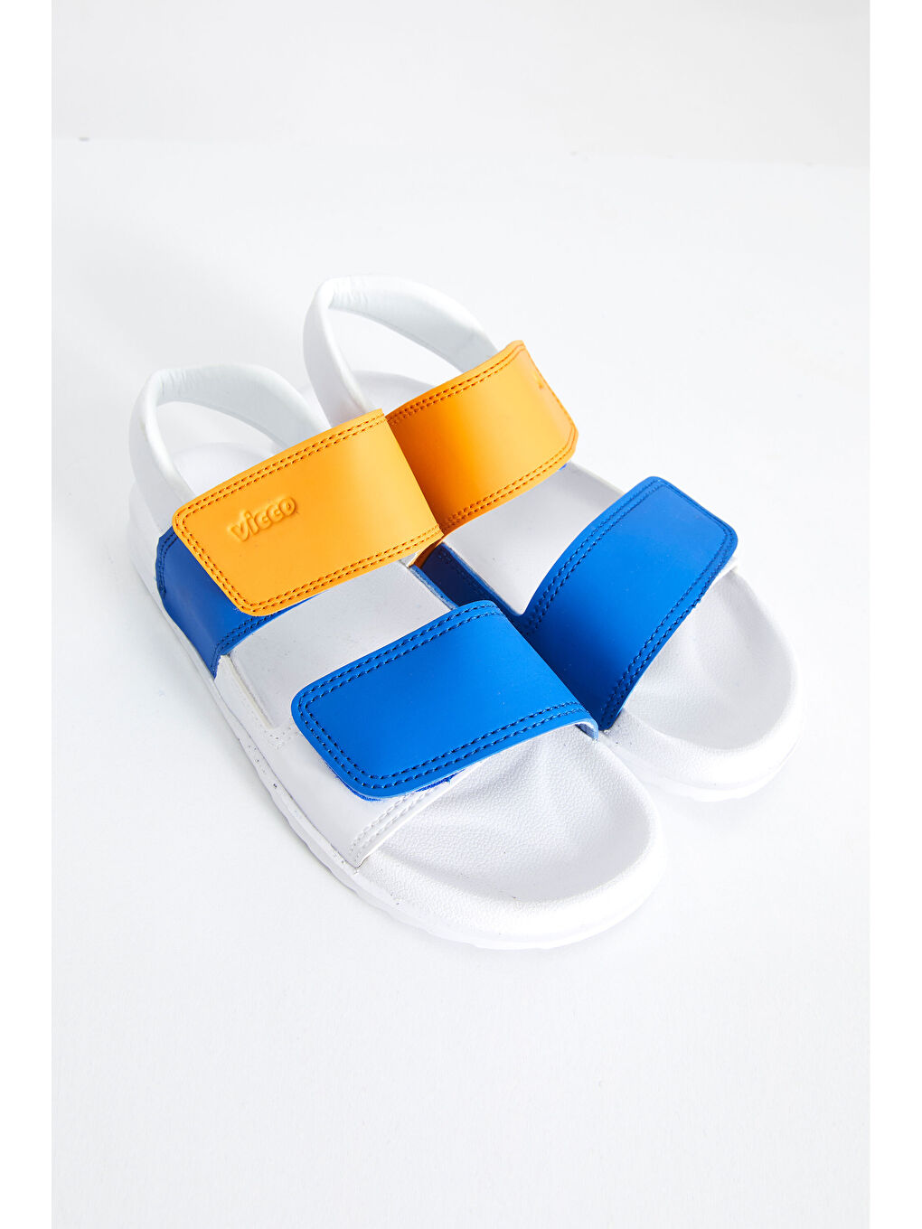 Krixi Hafif Erkek Bebek Beyaz/Saks Mavi Sandalet-6