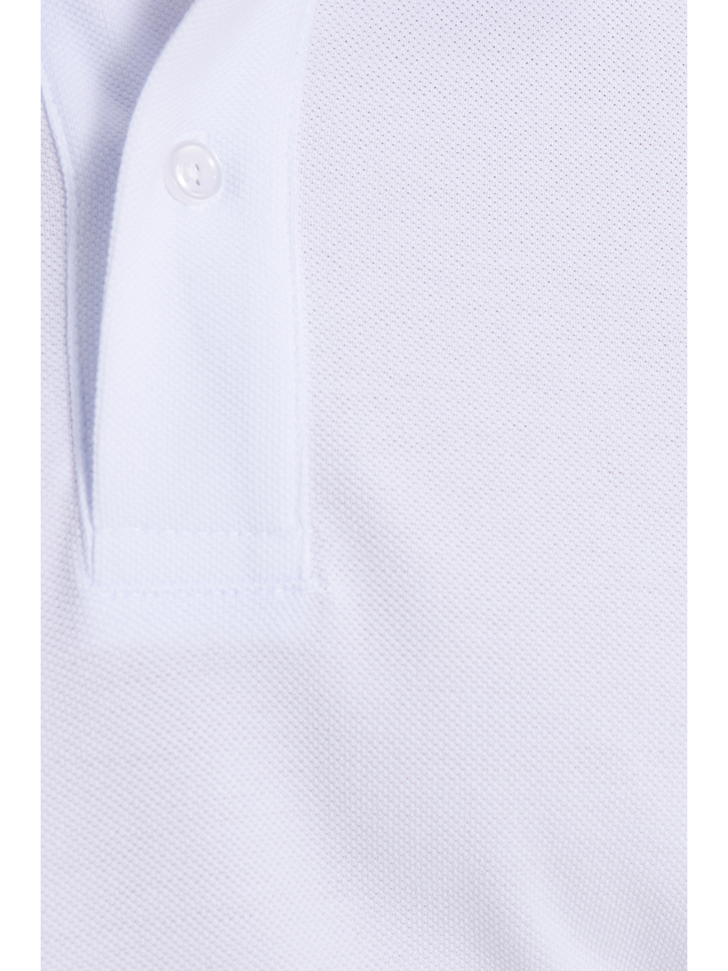 Beyaz Erkek Polo Yaka Slim Fit Düz Pamuk Pike Tişört-6